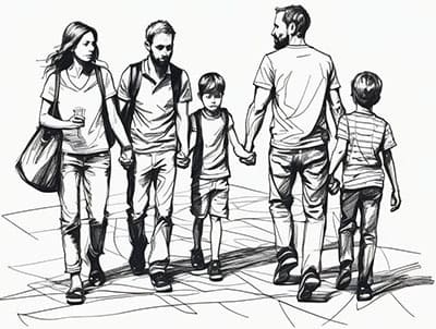 Trennung Paar mit Kindern